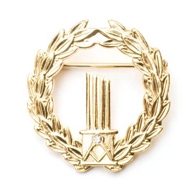 Gold Masonic Broken Column Badge