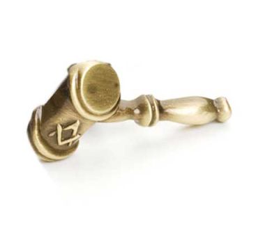Masonic Bronze Gavel Badge
