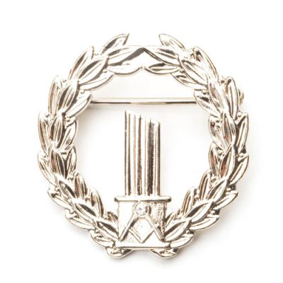 Silver Masonic Broken Column Badge