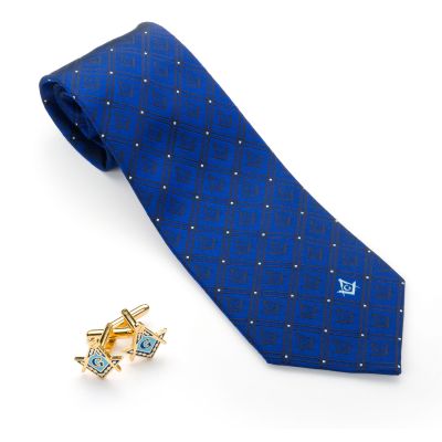 Masonic Silk G Tie & Cufflinks