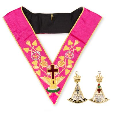 Masonic Rose Croix 18th Degree Collar & Jewel