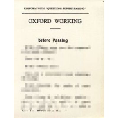 Oxford Working Passing Card