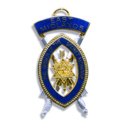 Order of Secret Monitor (OSM) Past Provincial Arch of Steel Collarette Jewel