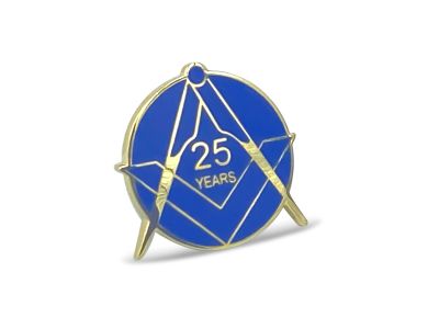 Masonic Craft 25, 40, 50, 60 Years Anniversary Lapel Pin
