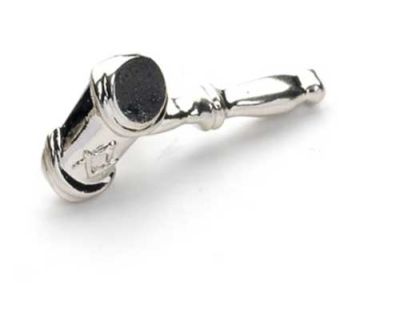 Masonic Silver Gavel Badge