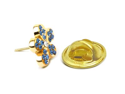 Forget me Knot Lapel Badge with Stones