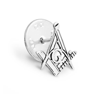 Craft Sq & Compass 925 Solid Silver Masonic Badge with G