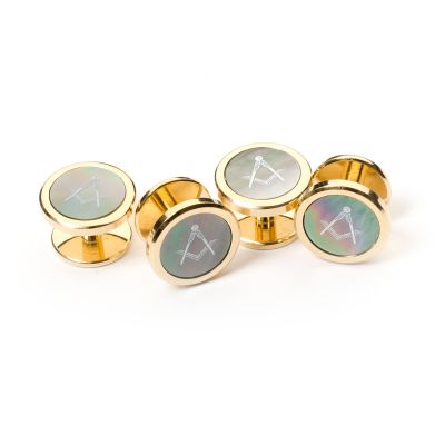 Masonic Onyx Dress Shirt Studs
