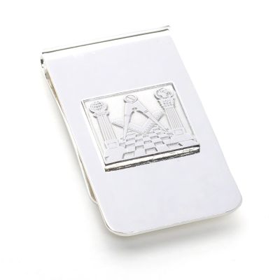 Masonic Silver Money Clip