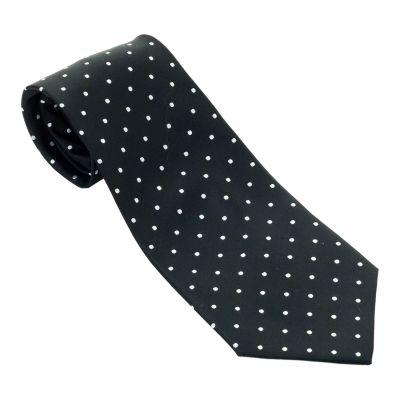 Rose Croix Tie with White Spots 100% Silk Woven Tie
