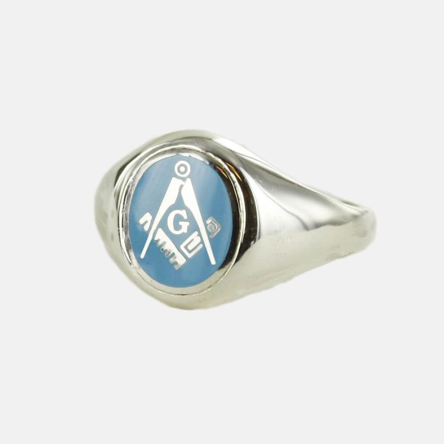 Silver sale masonic ring