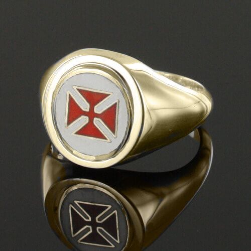 Reversible 9ct Gold Knights Templar Masonic Ring