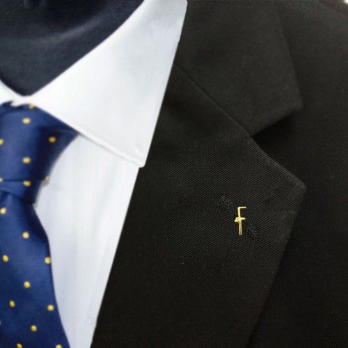Gilt Metal Tubal Cain Masonic Lapel or Tie Pin