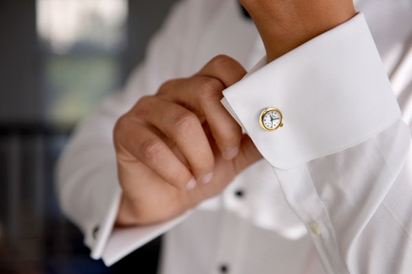 Men's Masonic Gold Plated Watch Cufflinks G412