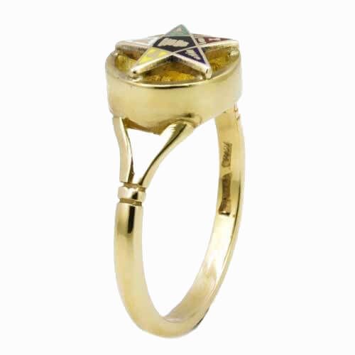 9ct Yellow Gold Order of the Eastern Star Masonic Ring