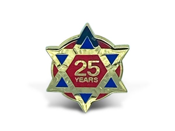 Royal Arch Chapter 25, 40 & 50 Years Anniversary Lapel Pin