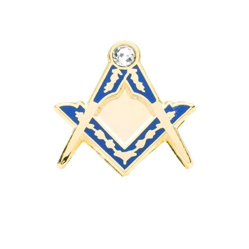 Masonic Pin Badge - Square and Compass Design