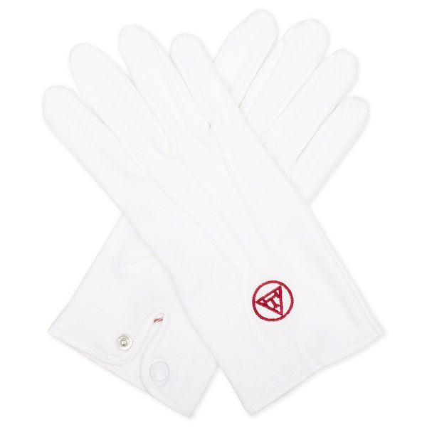 White 100 % Cotton Royal Arch Gloves