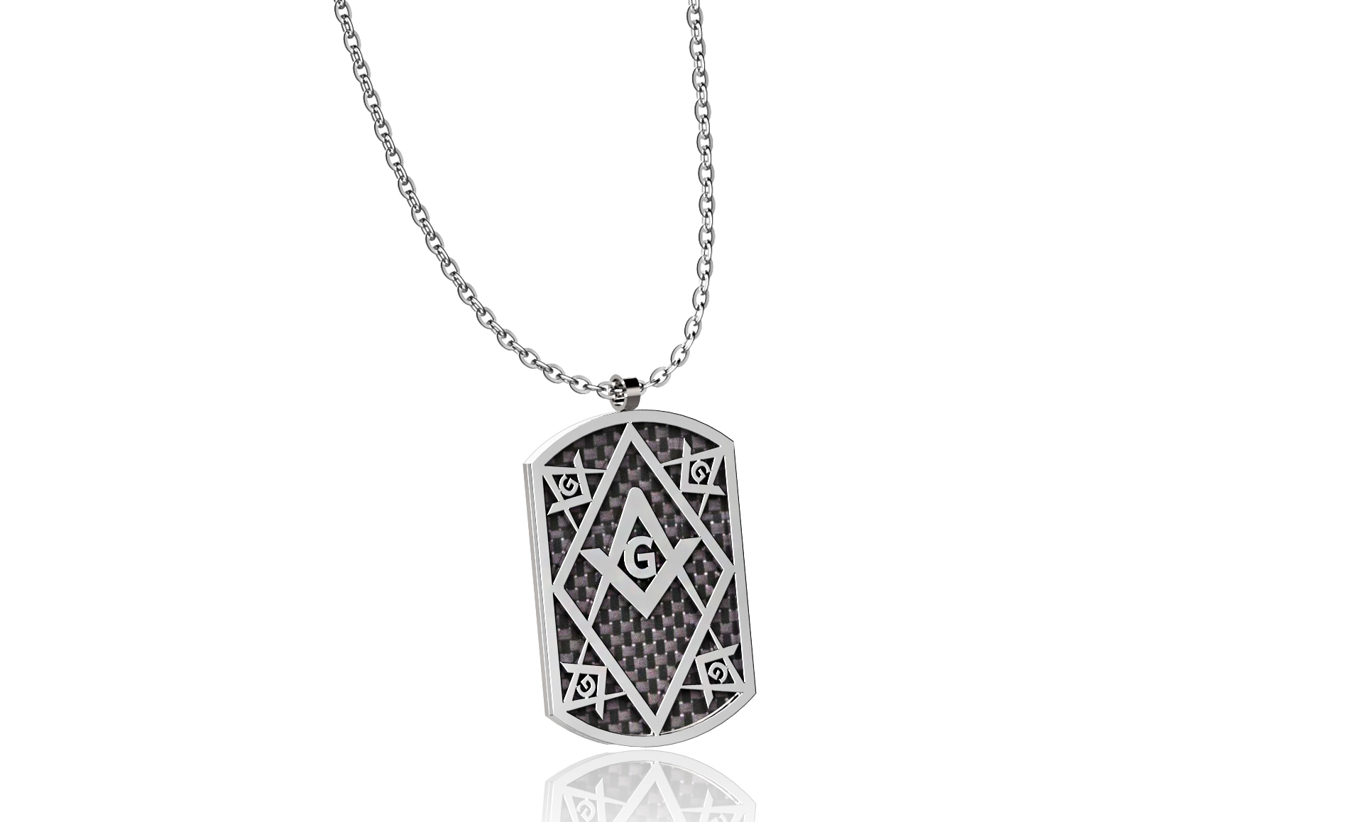 Masonic Freemasonry Ladies Gift Silver Pendent with G